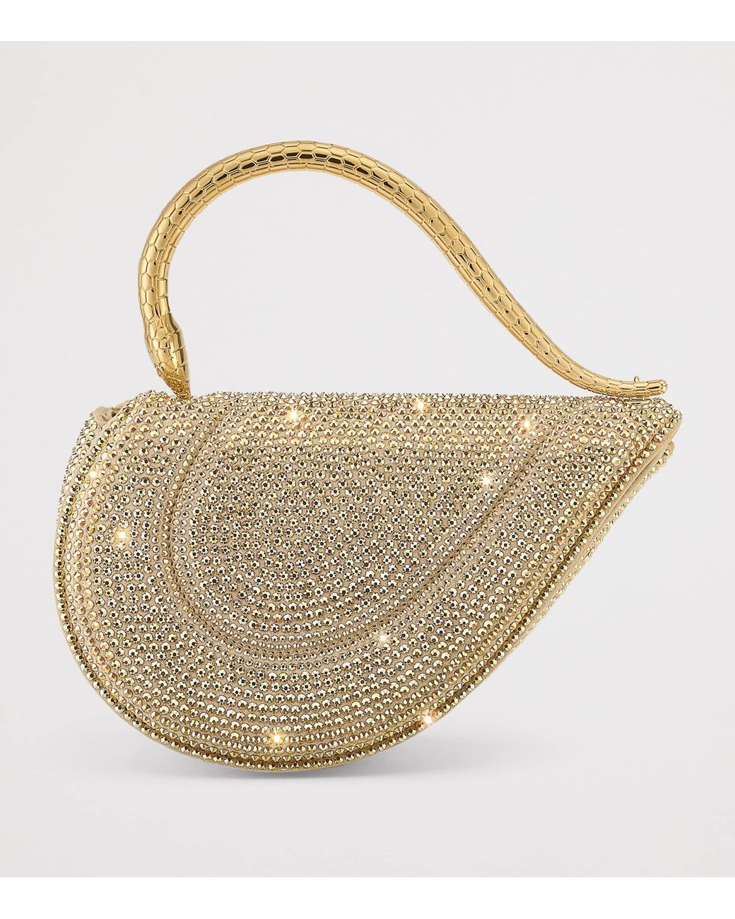 BVLGARI White Mini Leather Serpenti Cuoricino Top-Handle Bag