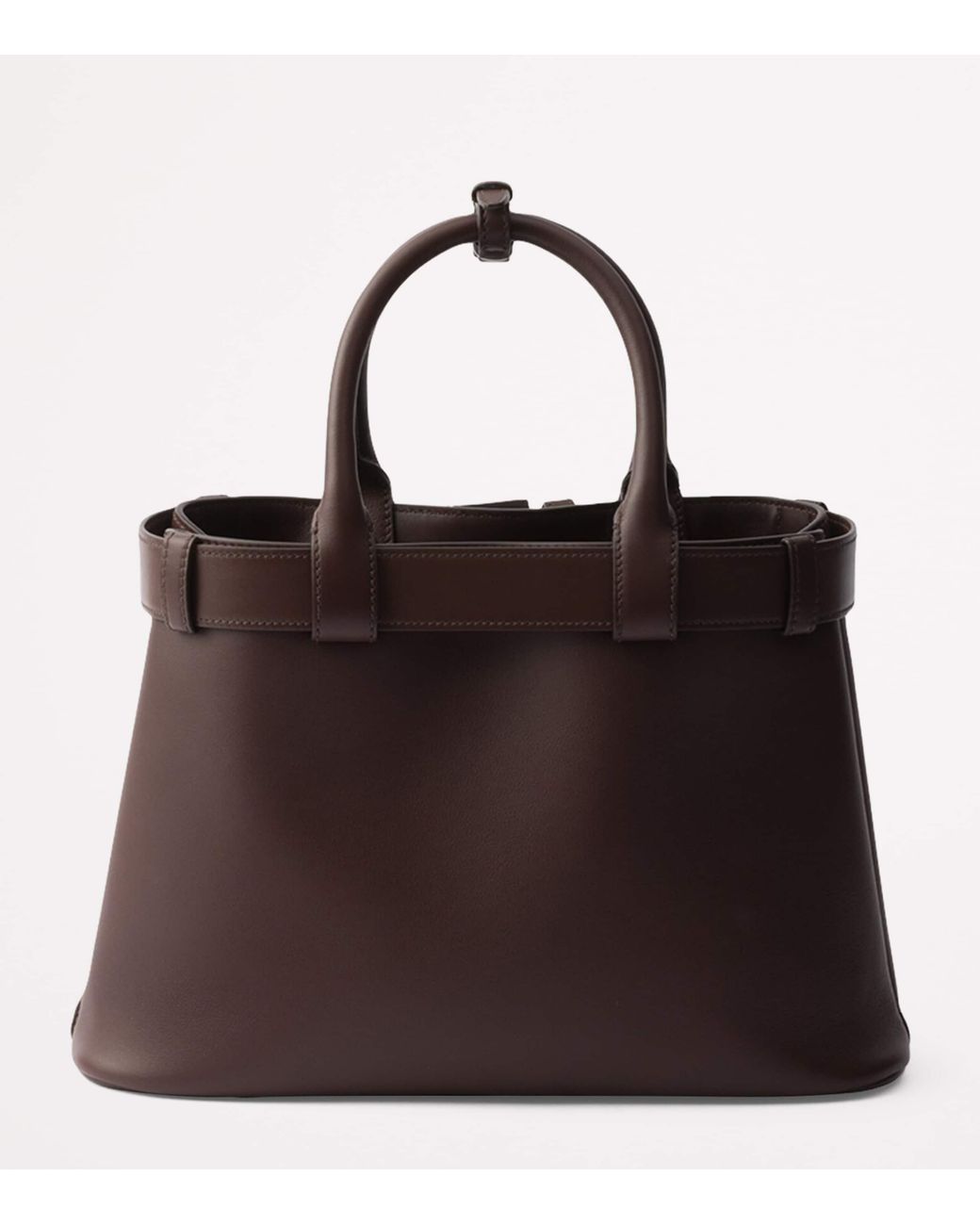 Prada Black Small Leather Buckle Tote Bag