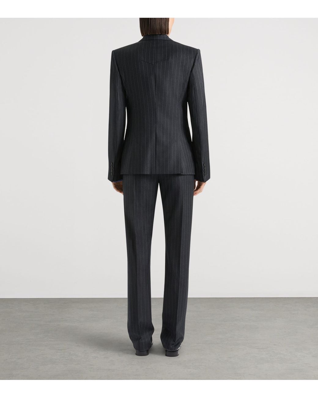 Givenchy Blue Wool Pinstripe Single-Breasted Blazer