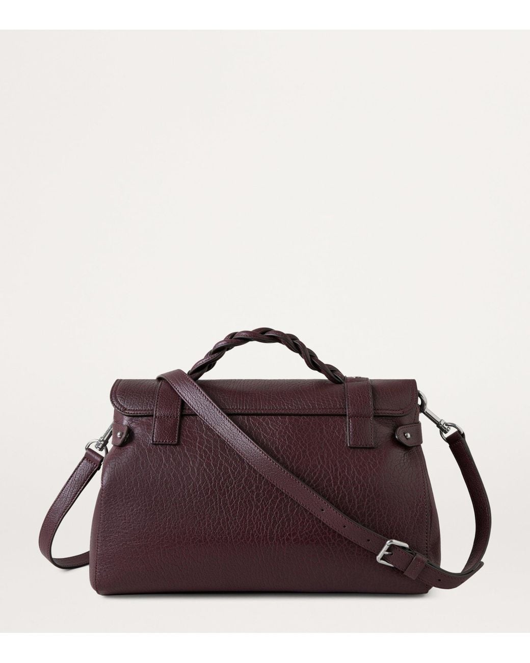 Mulberry Purple Grained Leather Alexa Cross-Body Bag