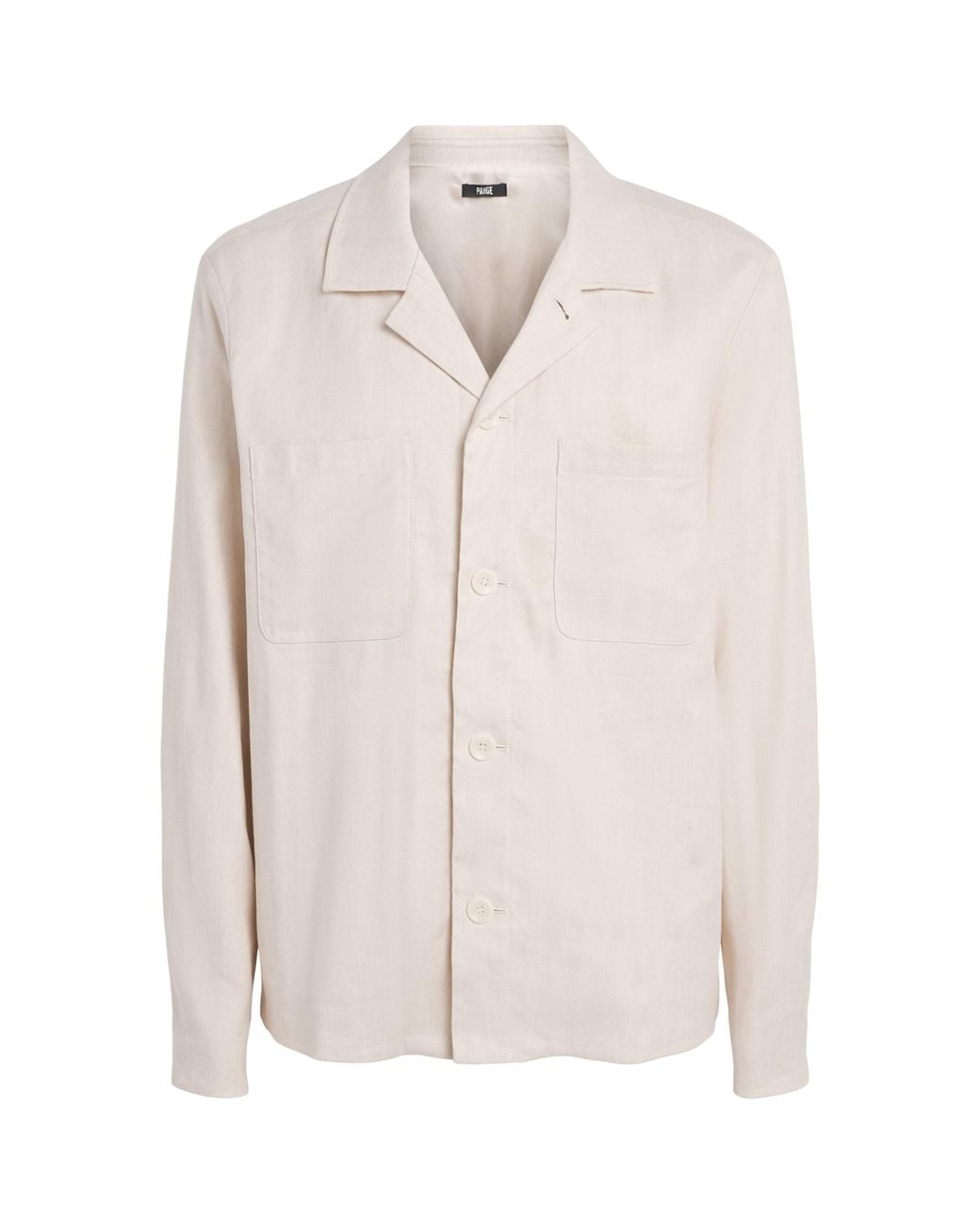 PAIGE White Herringbone Latigo Shirt for men