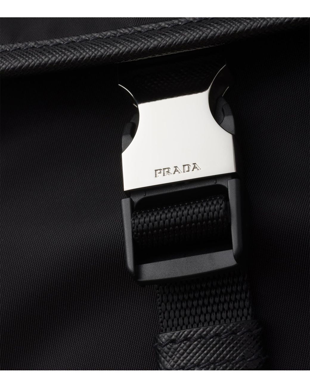 Prada Black Re-Nylon And Leather Messenger Bag for men