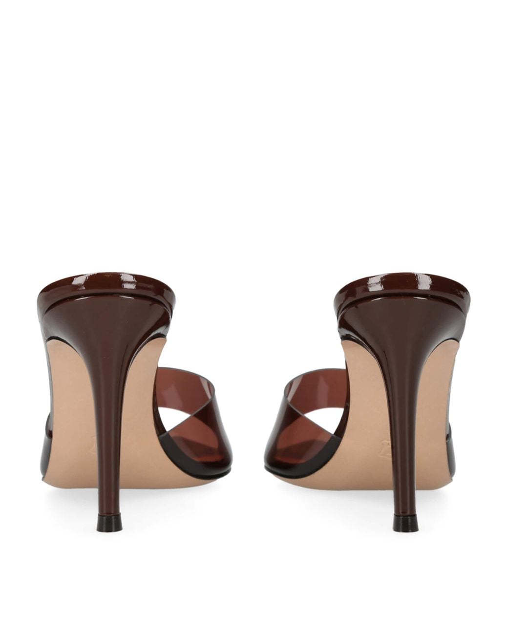 Gianvito Rossi Brown Elle Mules 85