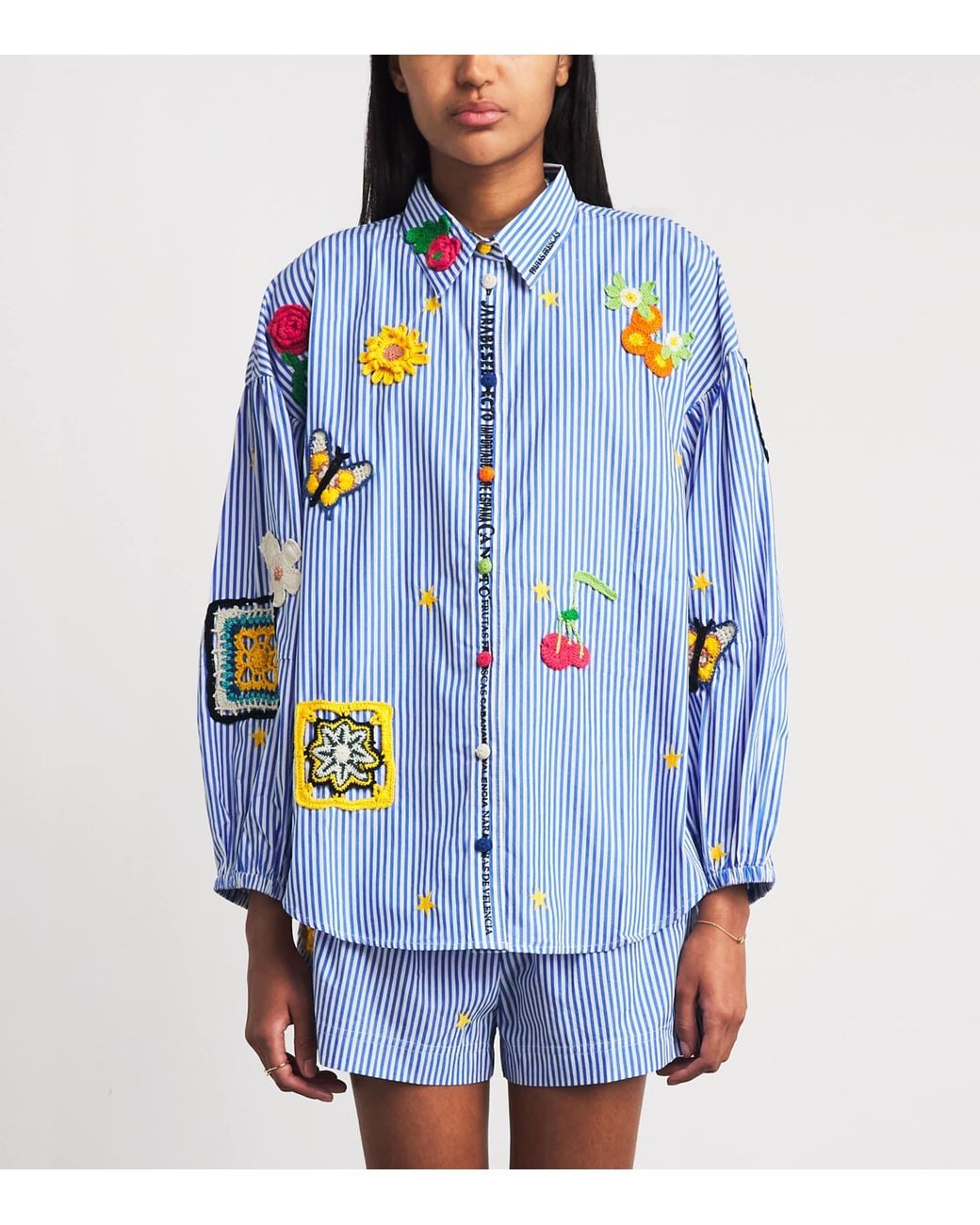 Camilla Blue Cotton Magic Of The Mercado Shirt