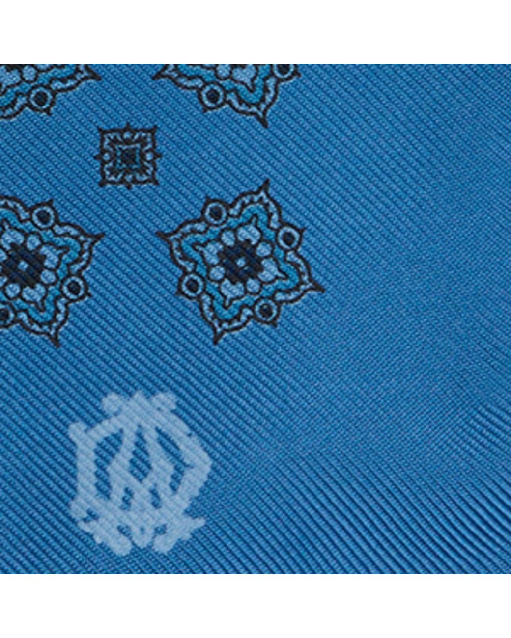 Dunhill Blue Mulberry Silk Pocket Square for men