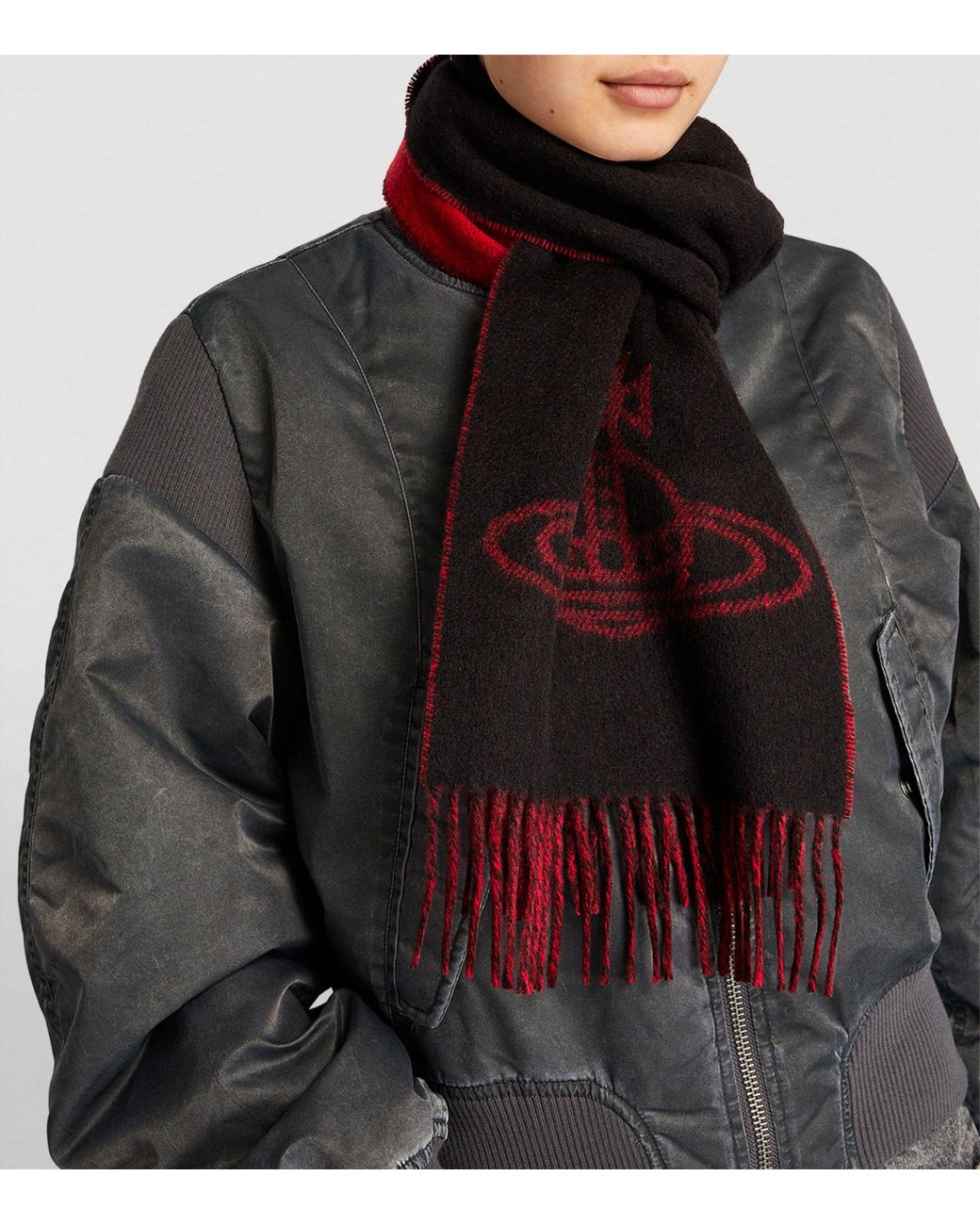 Vivienne Westwood Wool Orb Scarf in Red | Lyst Vivienne Westwood Wool Orb Scarf in Red | Lyst