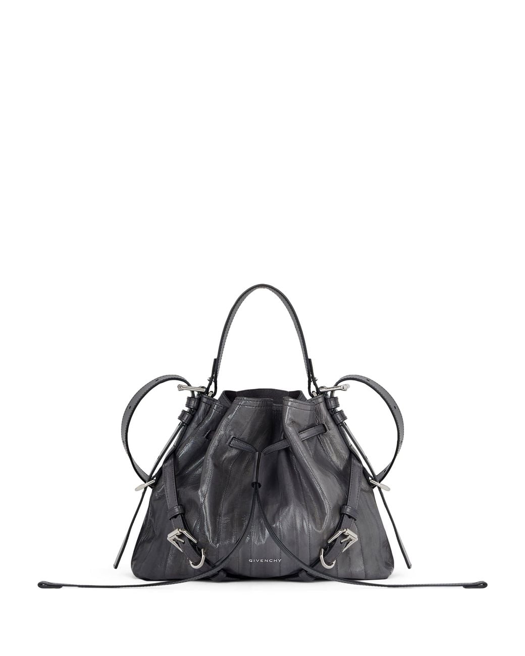 Givenchy Black Small Leather Voyou Bucket Bag