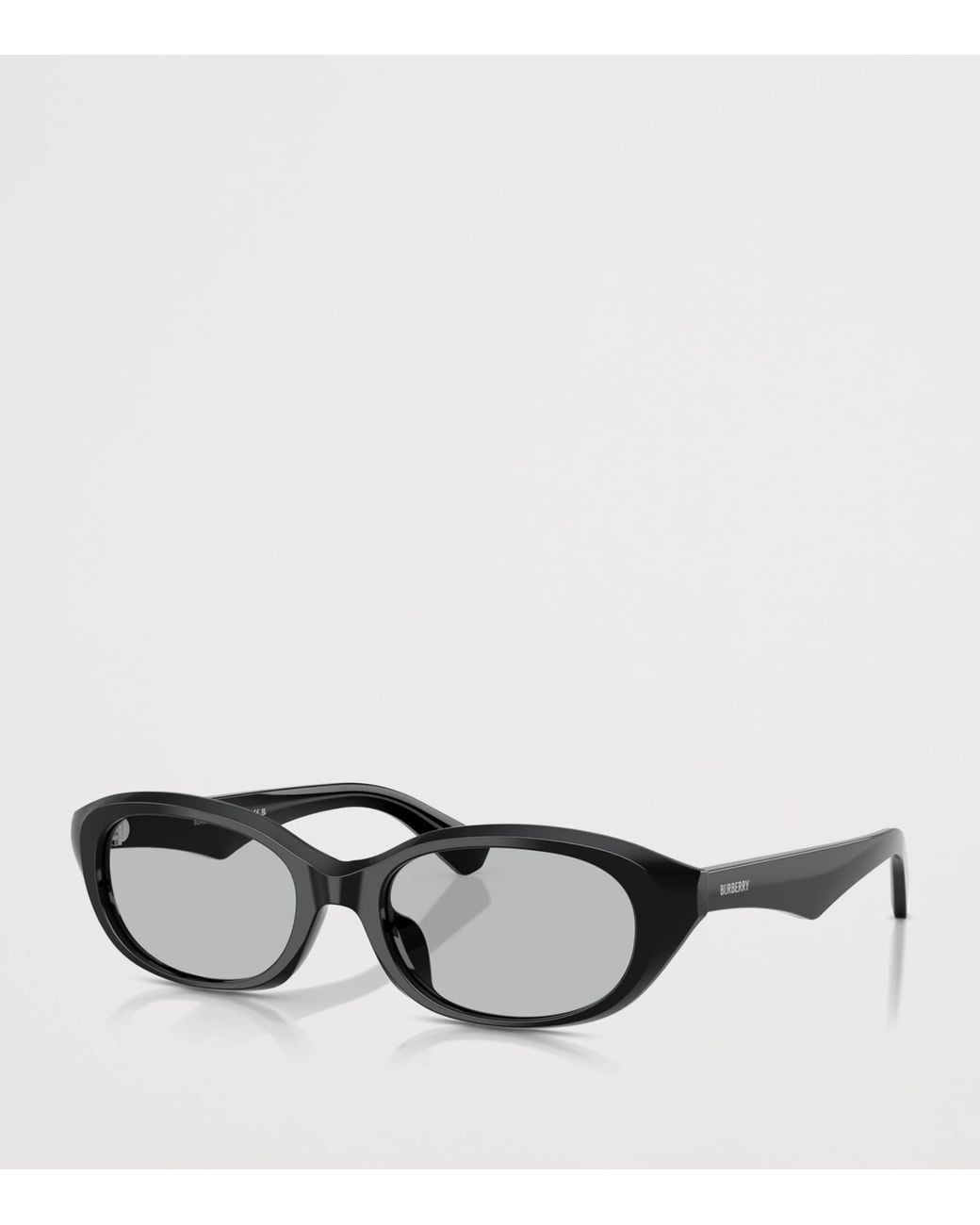Burberry Black Acetate Oval Sunglasses