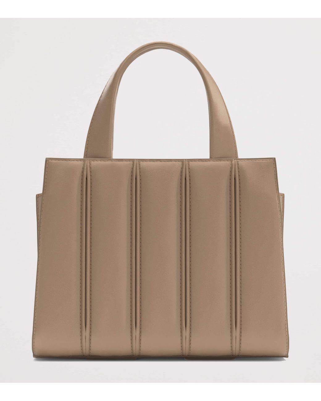 Max Mara Brown Small Quilted Whitney Top-Handle Bag