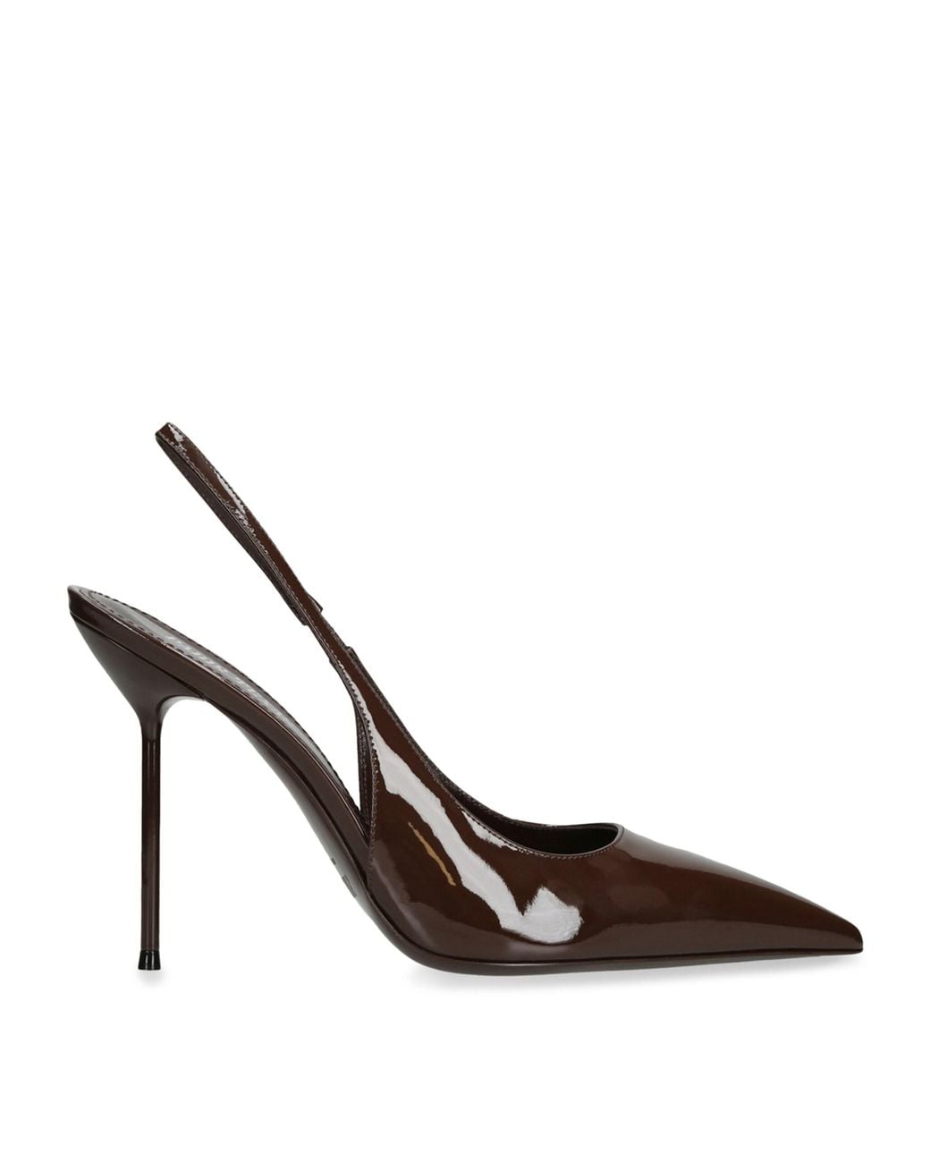 Paris Texas Brown Patent Leather Lidia Slingback Pumps 105