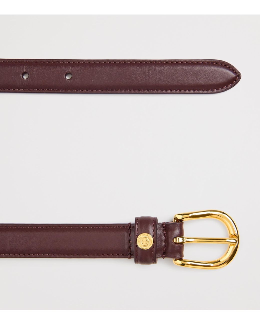 Harrods Brown Leather Slim Belt