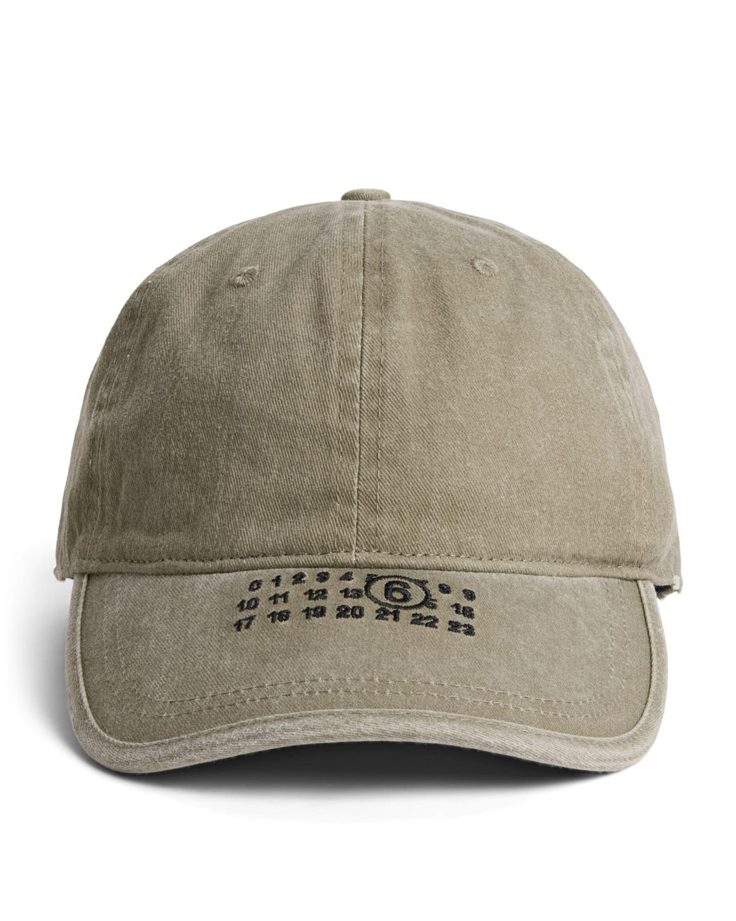 MM6 by Maison Margiela Gray Cotton Logo Baseball Cap for men