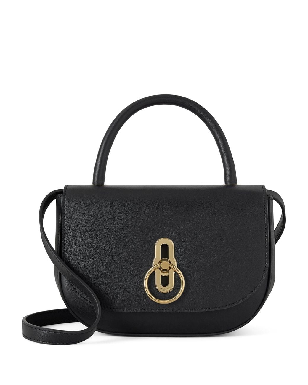 Mulberry Black Small Leather Amberley Top-Handle Bag