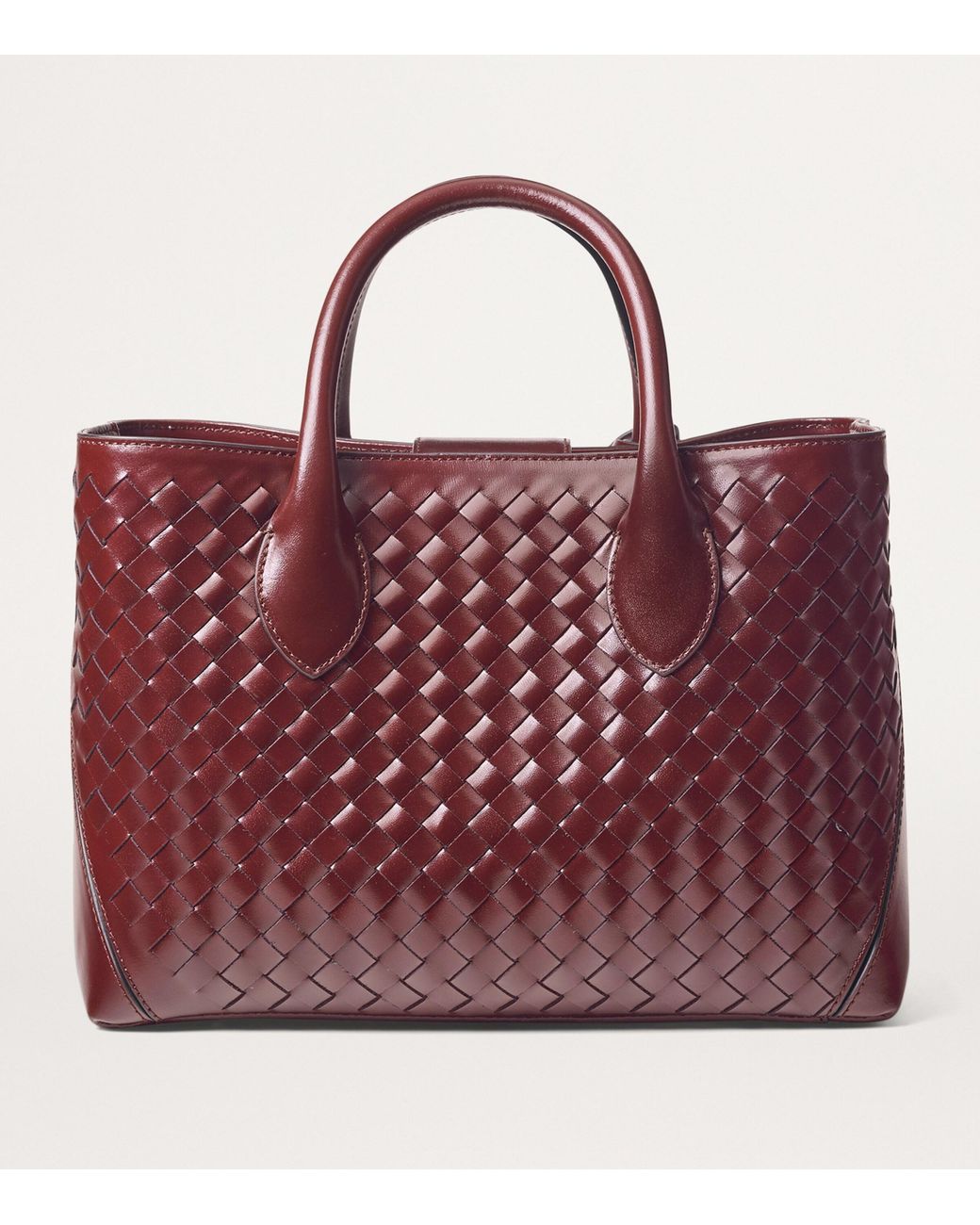 Aspinal Red Midi Leather London Tote Bag