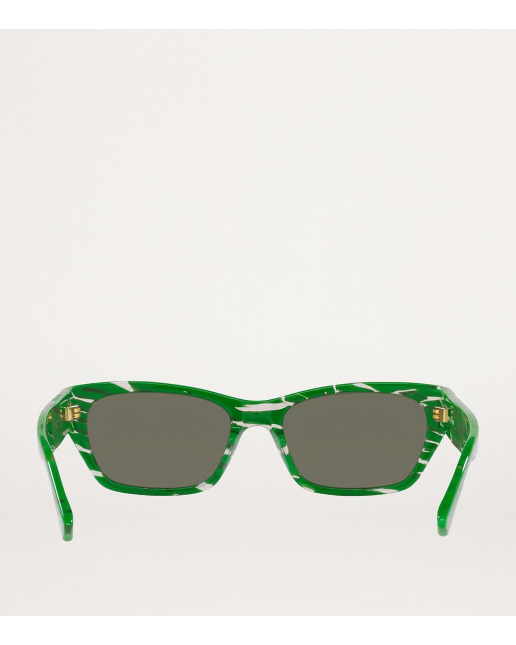 Bottega Veneta Green Rectangular Sunglasses