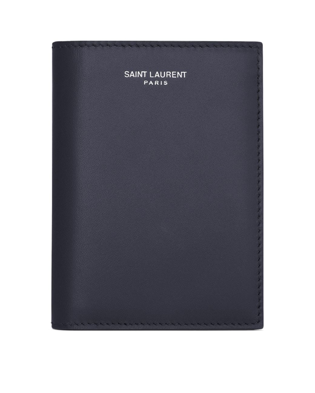 Saint Laurent Blue Calfskin Logo Bifold Wallet for men
