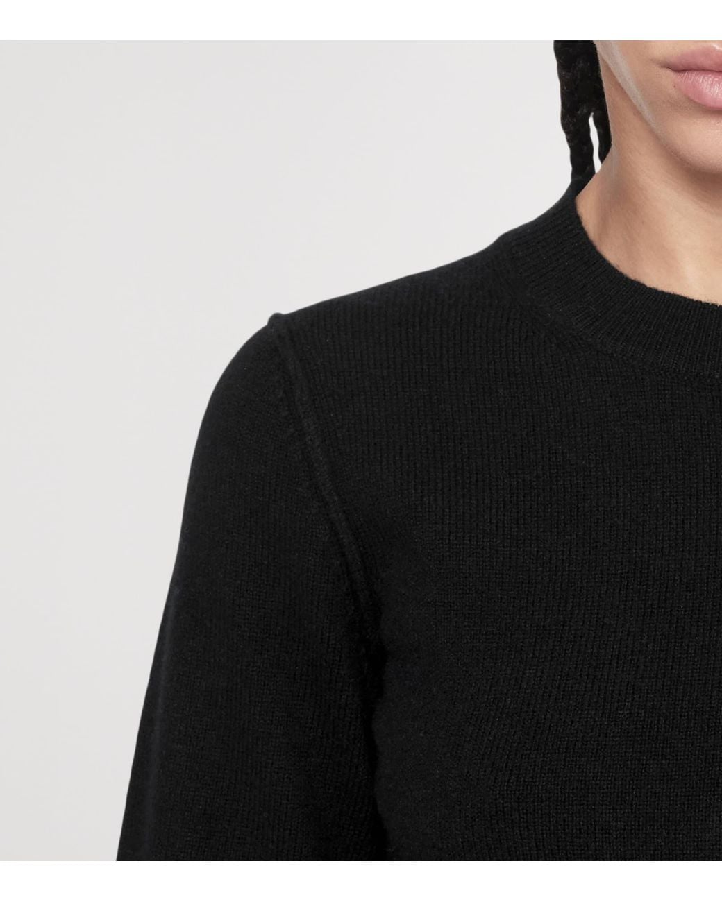 AllSaints Black Merino Wool Erith Maxi Dress