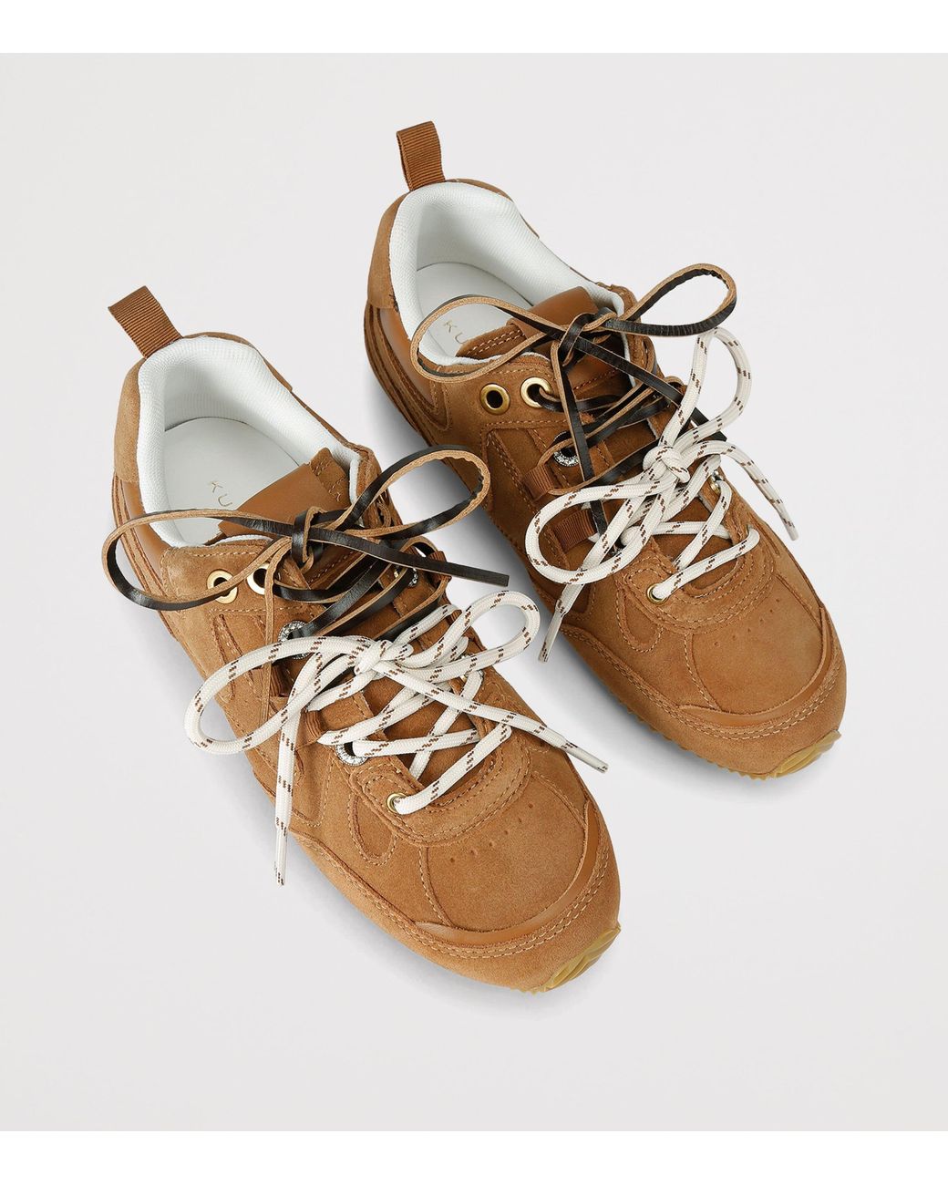Kurt Geiger Brown Suede Slim Runner Sneakers