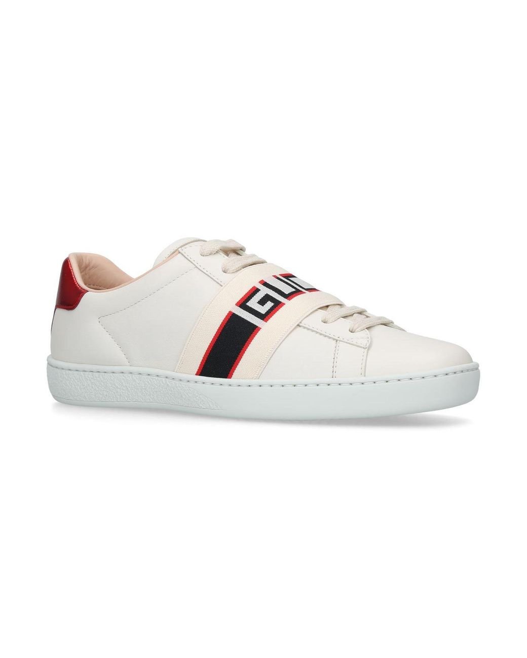 Gucci Ace Elastic Band Sneakers in White | Lyst