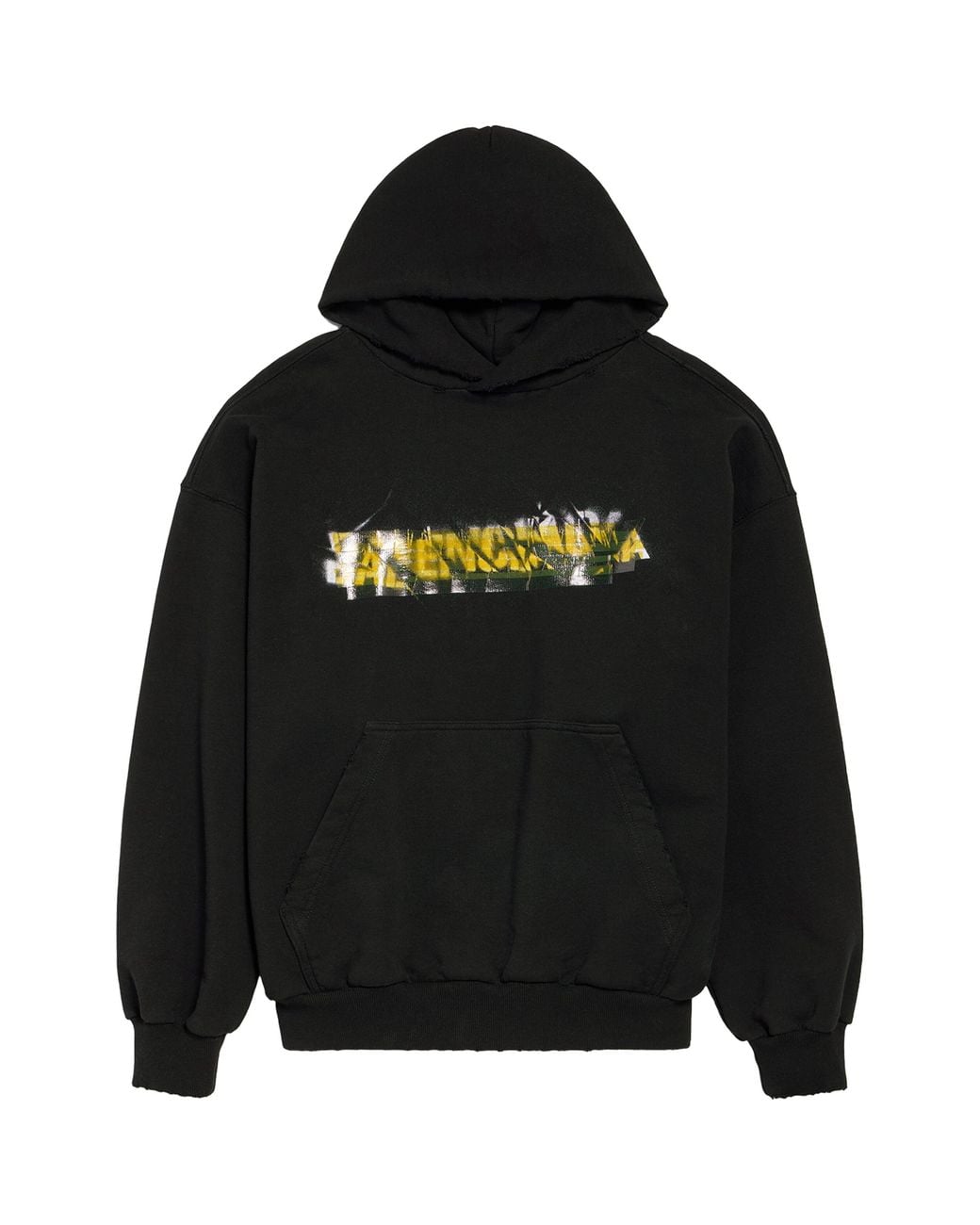 Balenciaga Black Apos;S Paris Thunderstorm Medium-Fit Hoodie for men