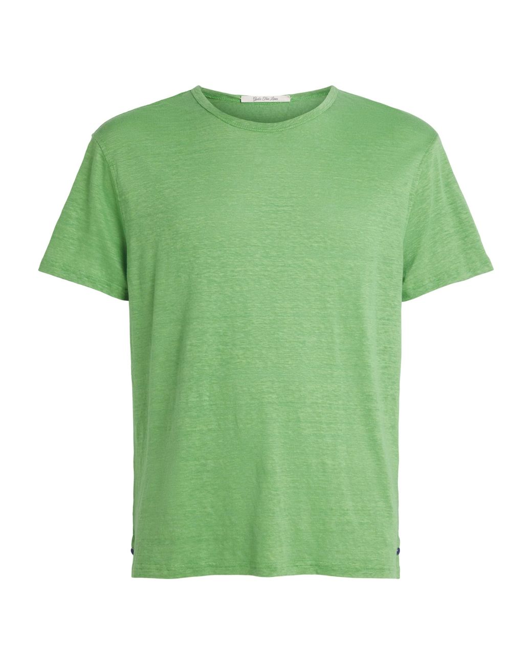 God's True Cashmere Green Linen Signature T-Shirt for men