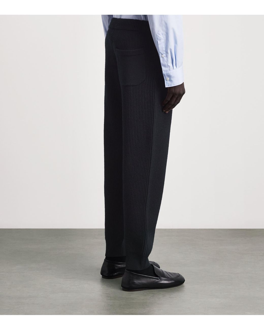 Dries Van Noten Black Wool Straight Sweatpants for men
