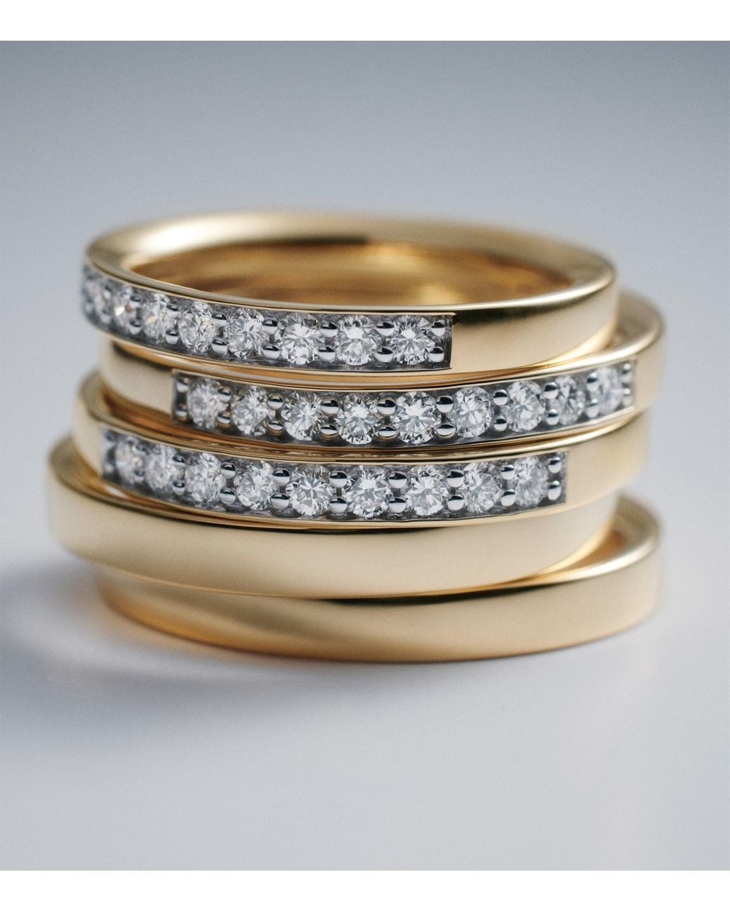 Monica Vinader Metallic Vermeil And Diamond Essential Pavé Ring