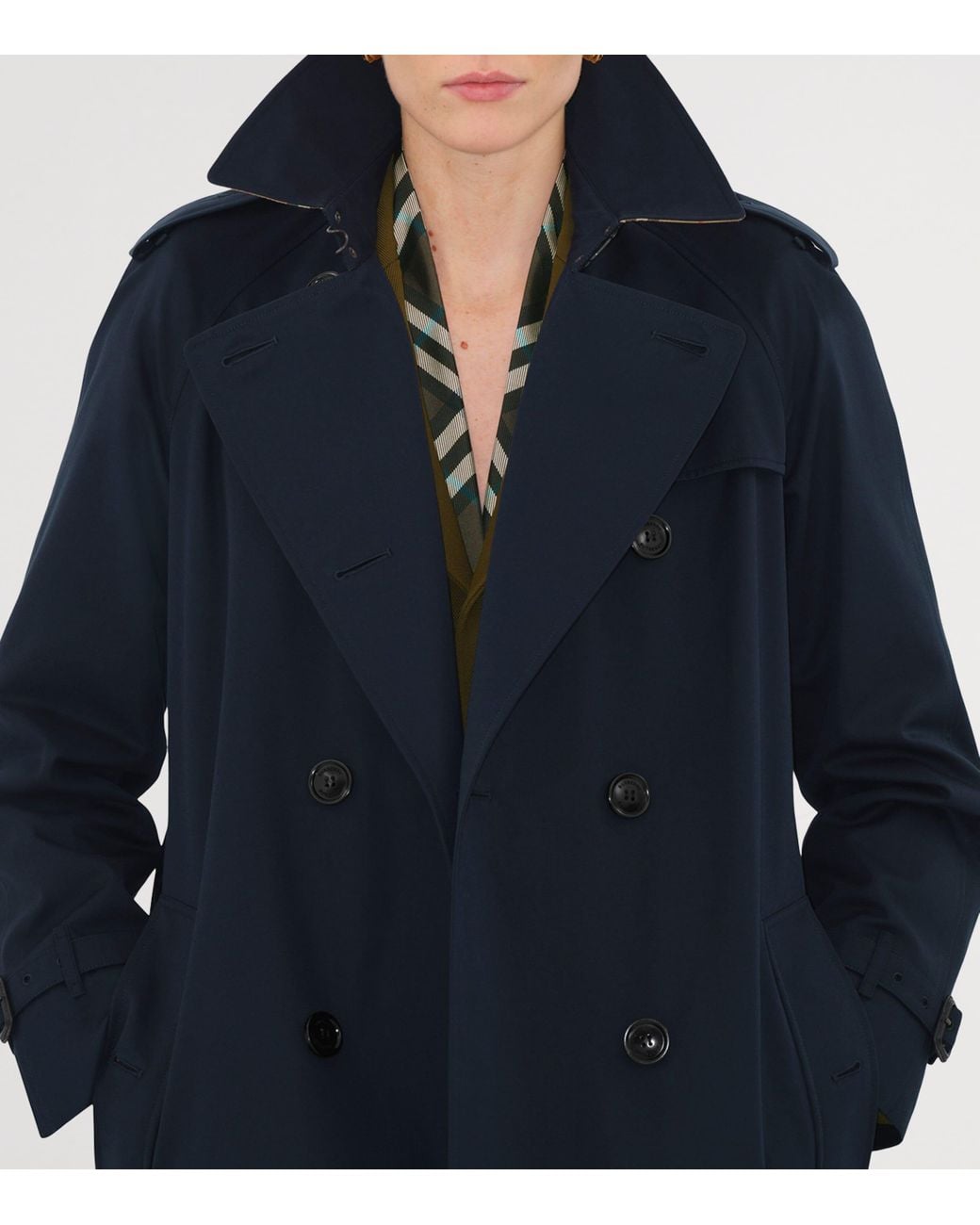 Burberry Blue Long Waterloo Heritage Trench Coat