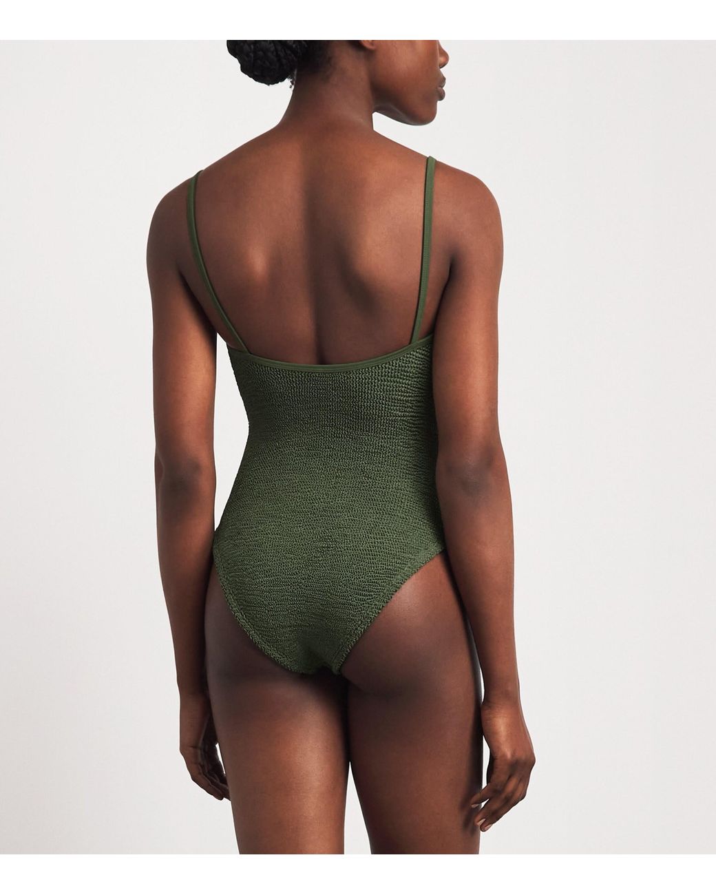 Hunza G Green Cut-Out Toni Swimsuit