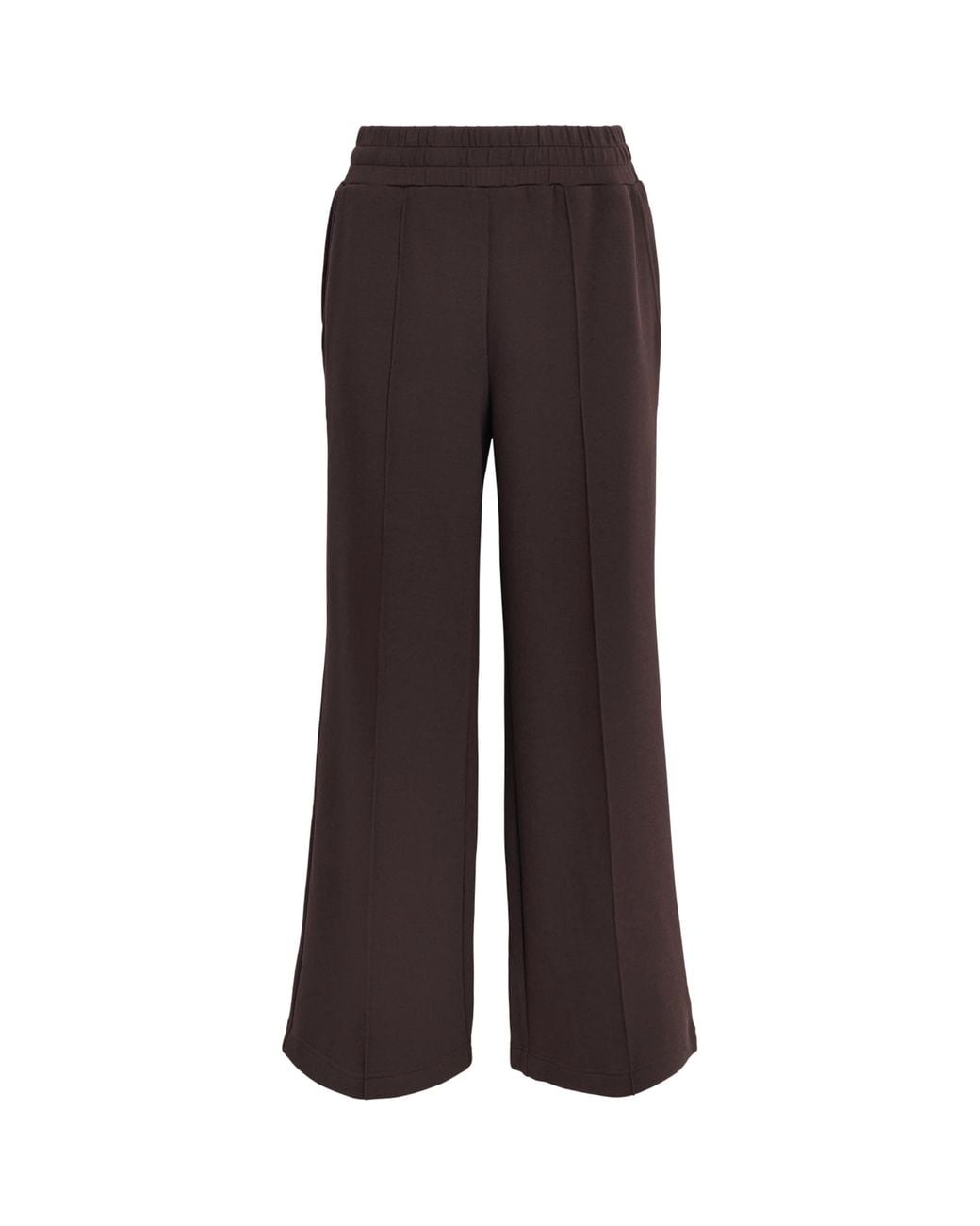 Varley Brown Doublesoft Wide-Leg Sweatpants
