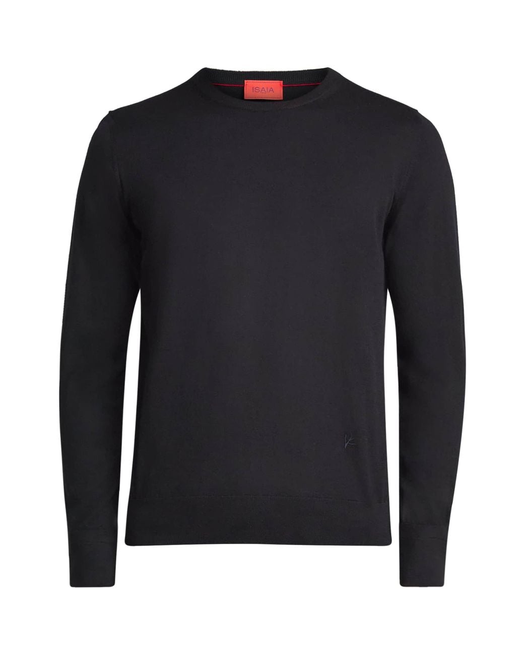 Isaia Blue Wool Crew-Neck Sweater for men