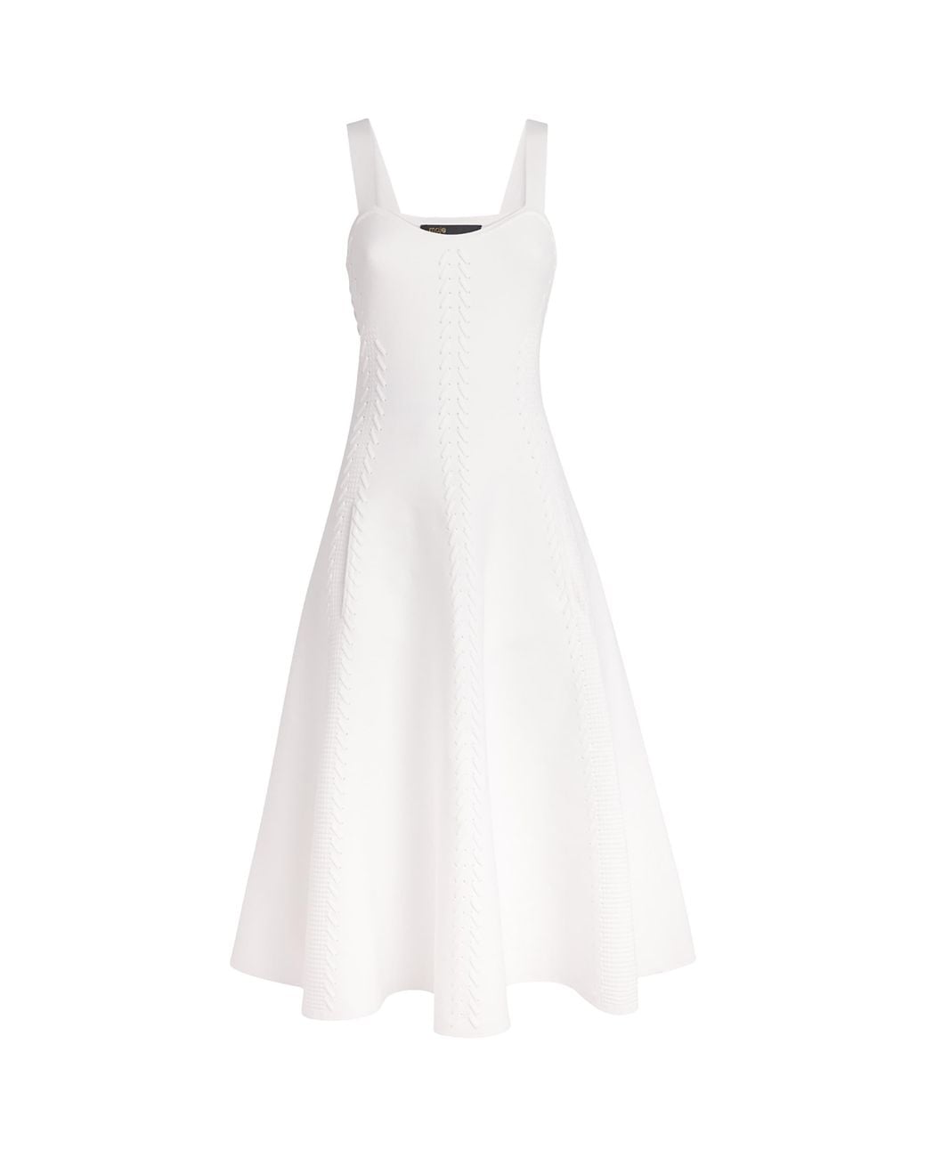 Maje White Knit Midi Dress