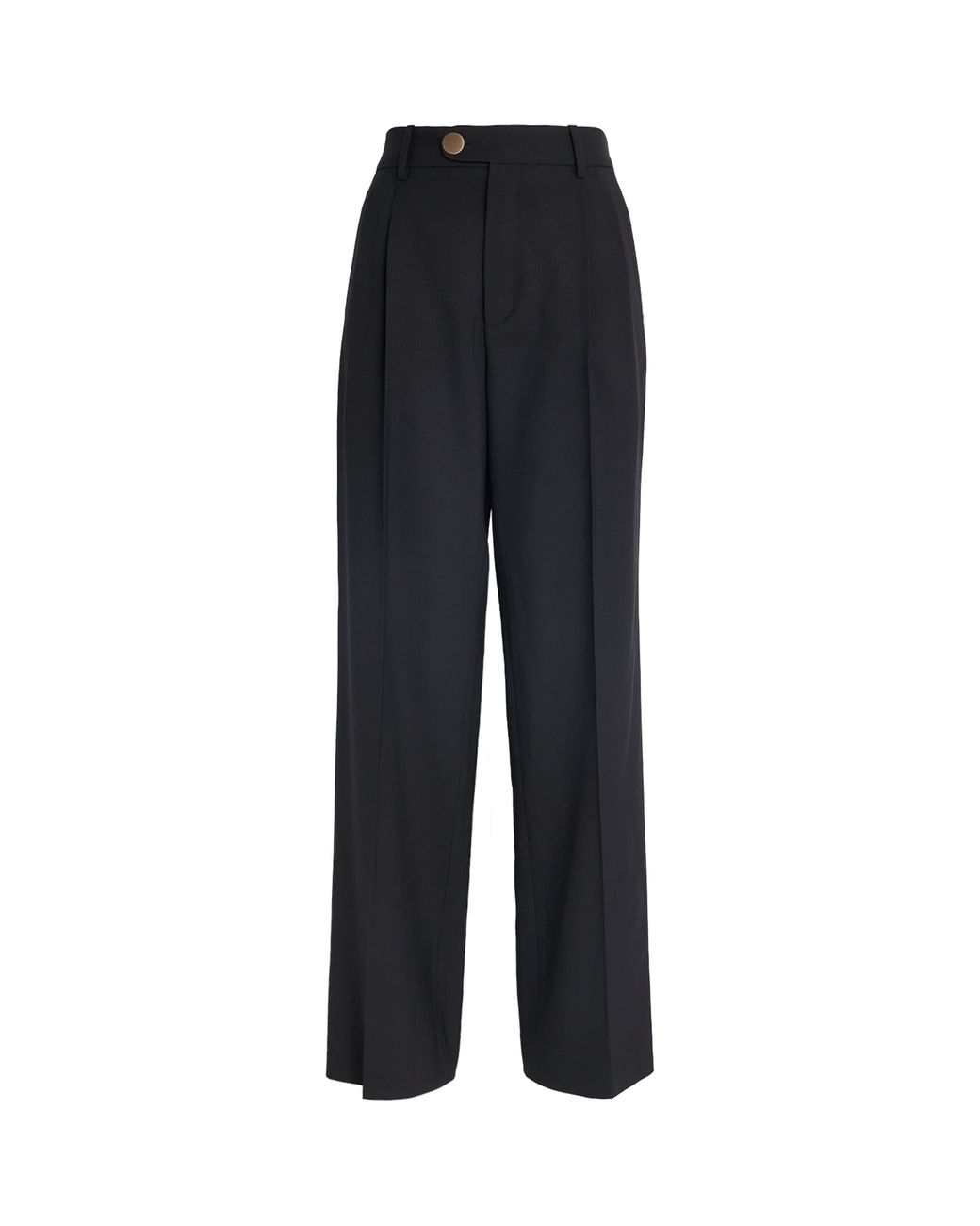 Sandro Black Wool Pleated Trousers