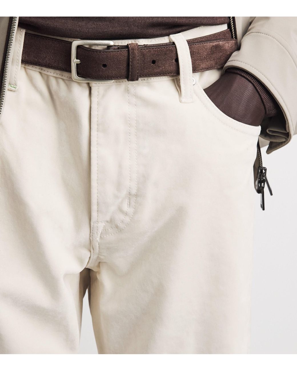 Pal Zileri White Straight Jeans for men