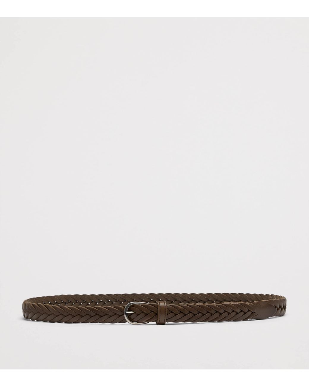 Dunhill Brown Leather Woven Belt for men