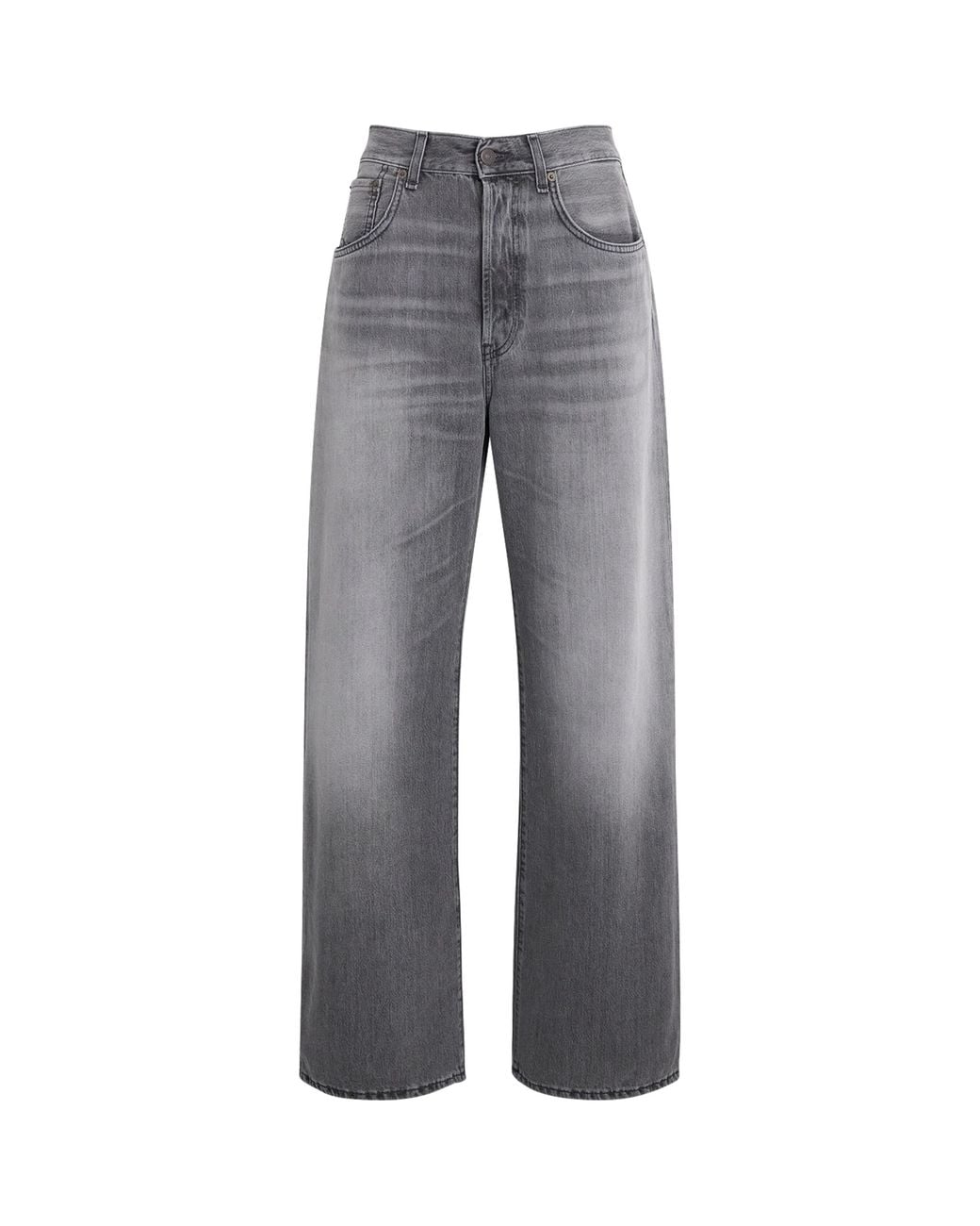 Acne Gray 2021F Mid-Rise Flared Jeans