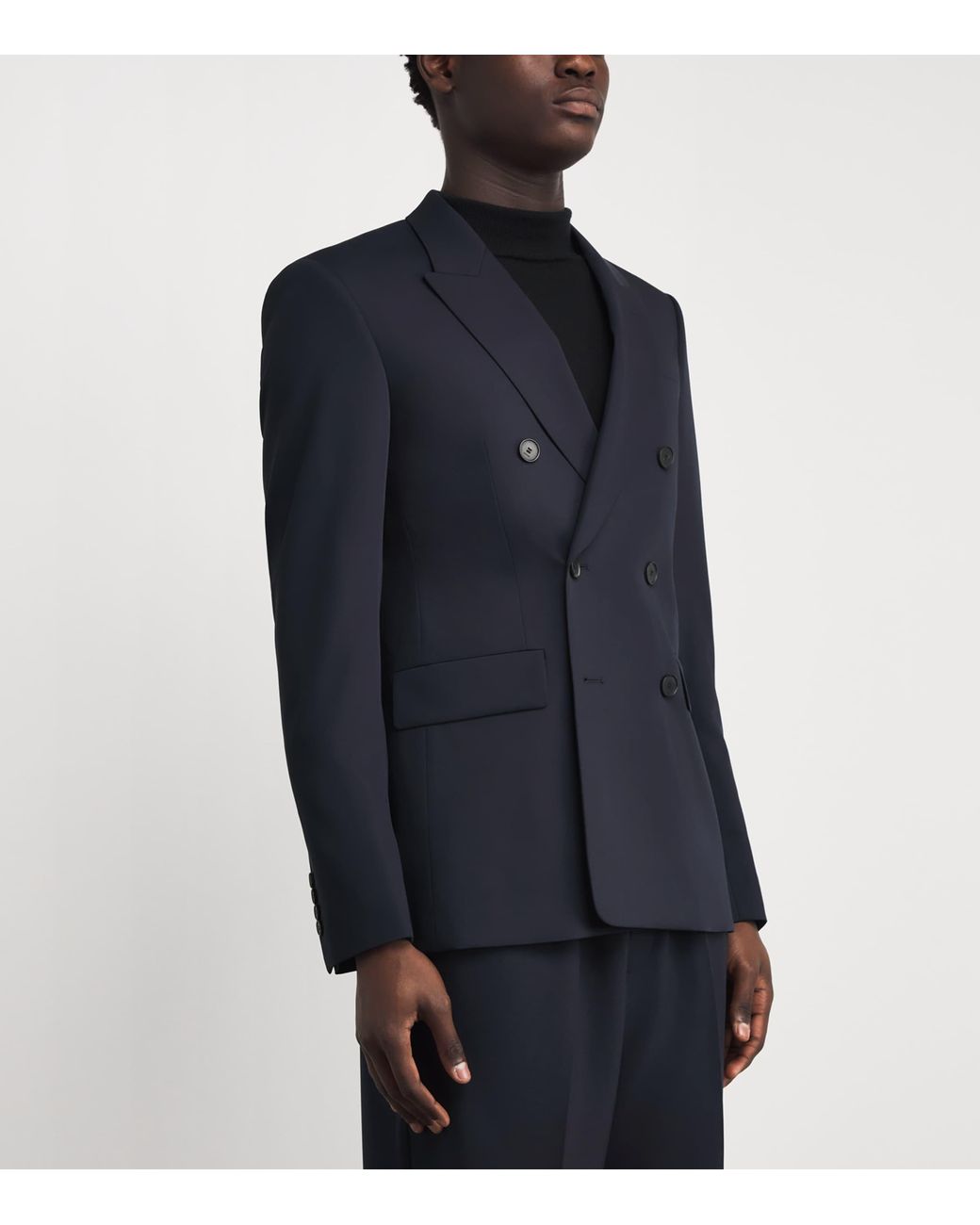 Sandro Blue Virgin Wool New Croise Blazer for men
