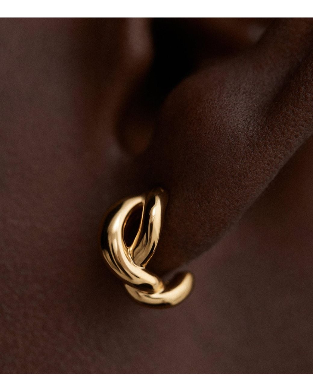 Monica Vinader Metallic Vermeil Ochre Huggie Earrings