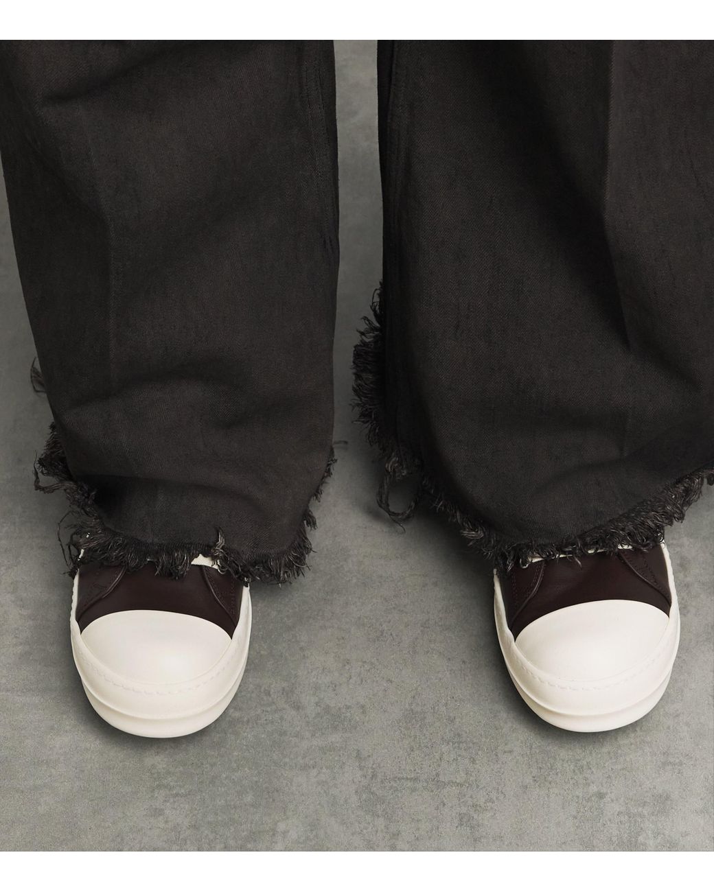 Rick Owens Brown Leather Classic High-Top Sneakers for men