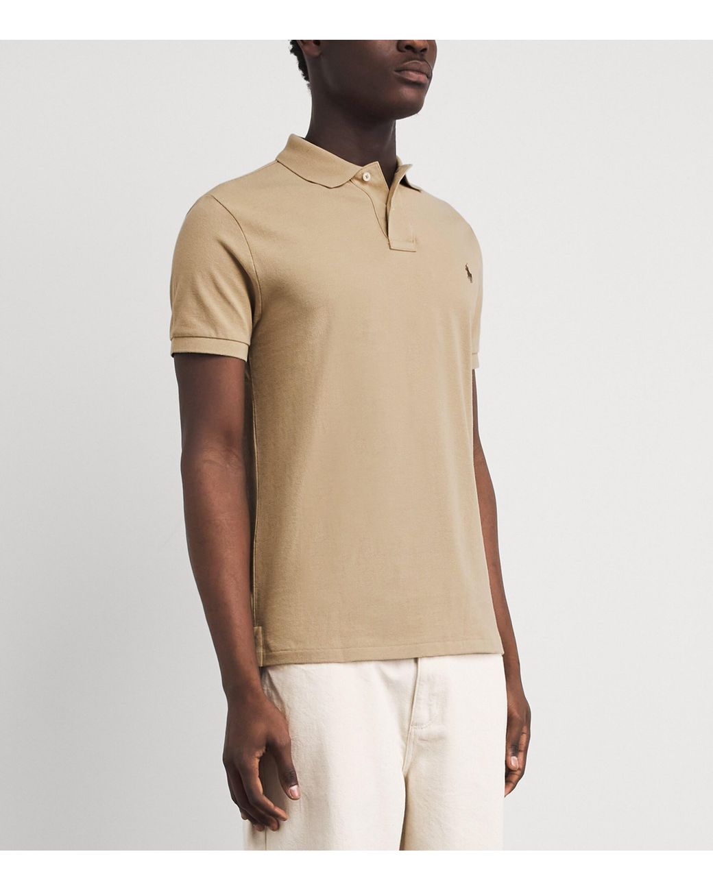 Polo Ralph Lauren Natural Cotton Mesh Custom-Fit Polo Shirt for men
