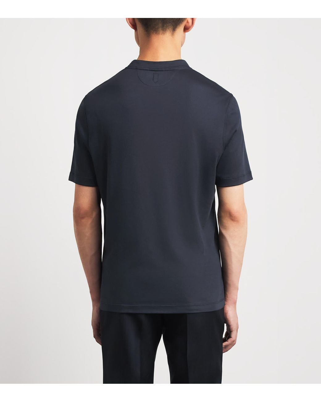 Canali Blue Cotton T-Shirt for men