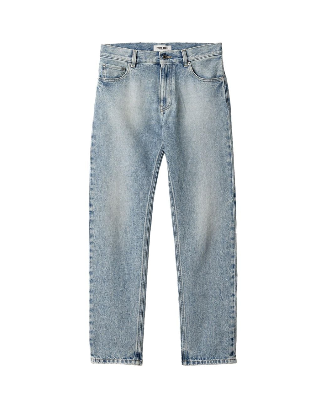 Miu Miu Blue Washed Straight Jeans