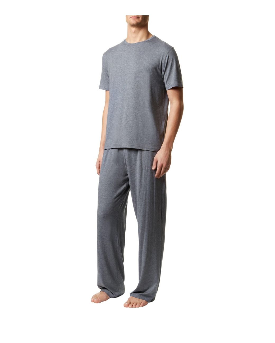 Derek Rose Gray Basel Lounge T-Shirt for men