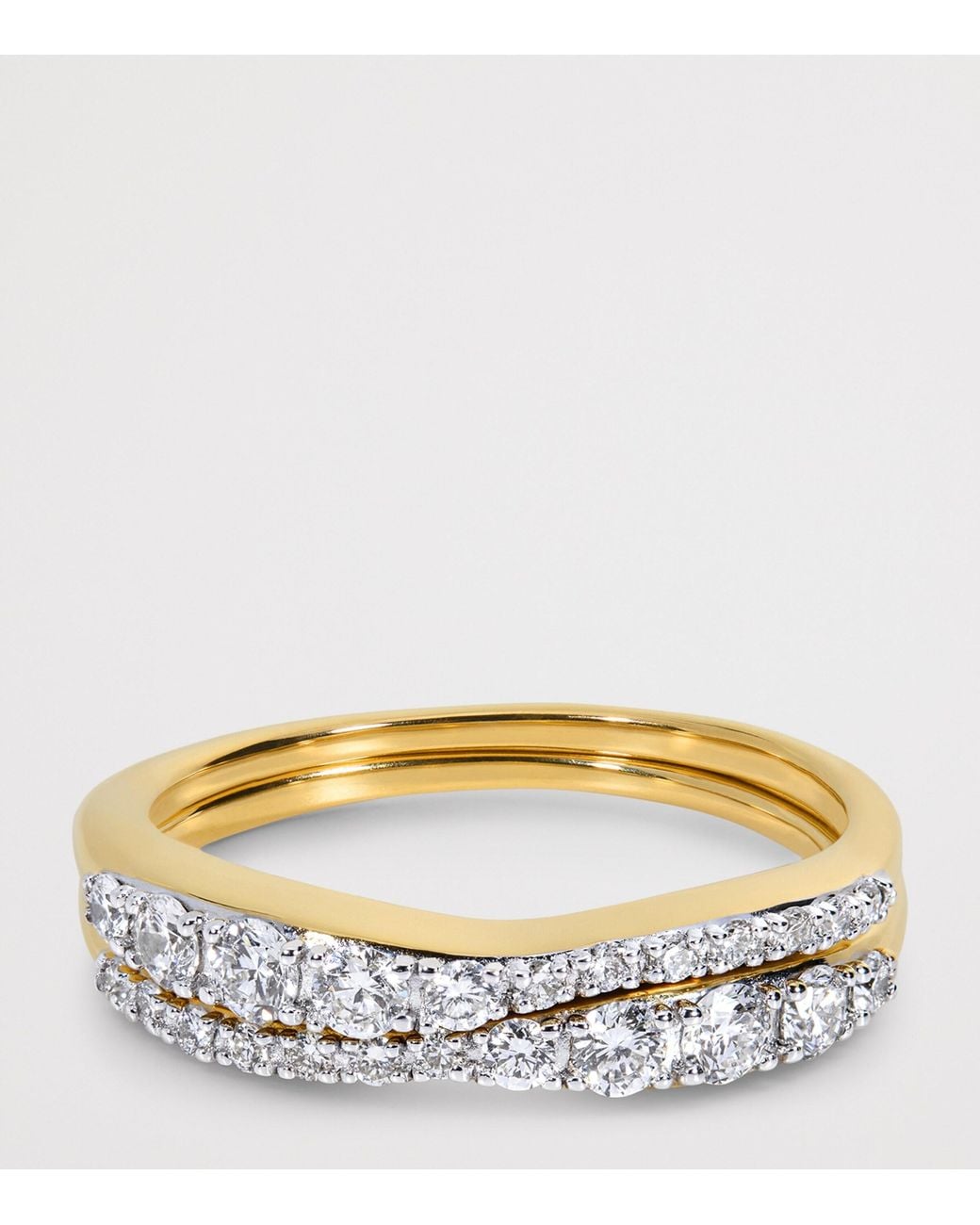 Monica Vinader Natural Vermeil And Diamond Riva Ring