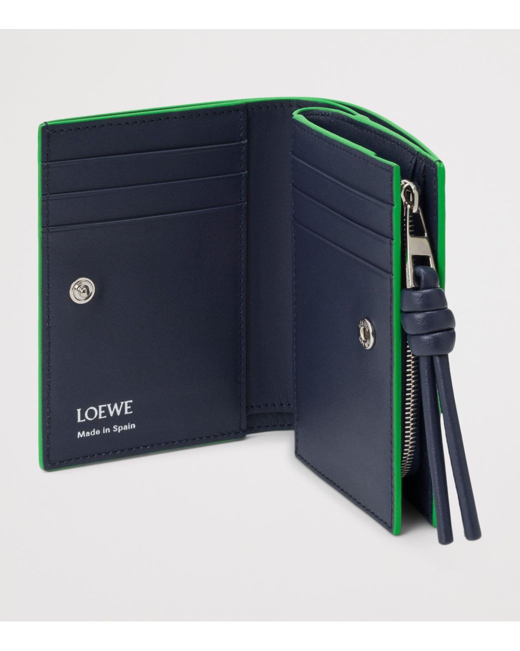 Loewe Green Leather Knot Wallet