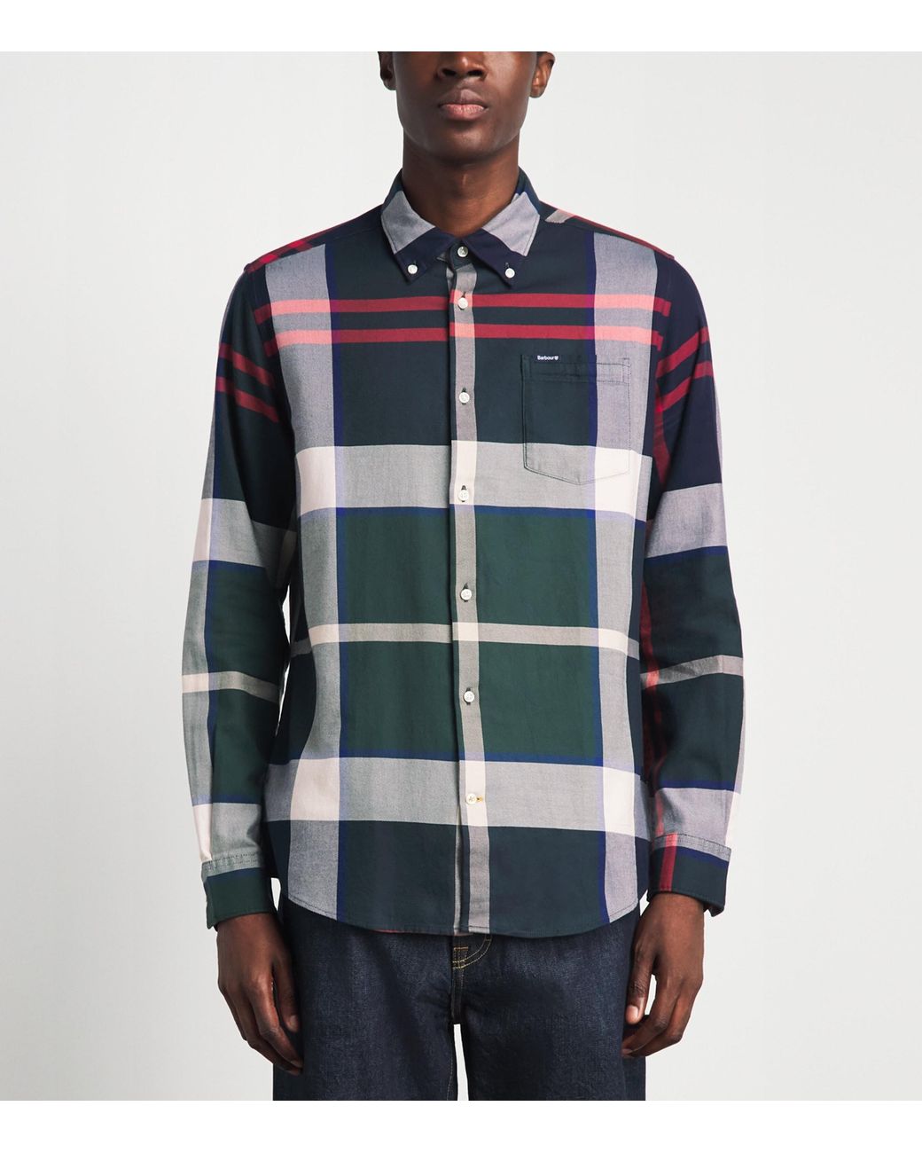 Barbour Blue Cotton Tartan Dunoon Shirt for men
