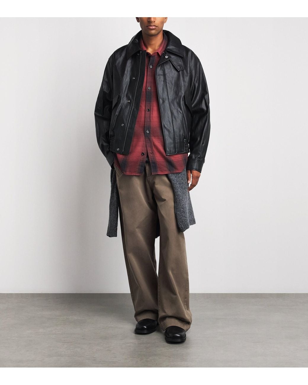 Our Legacy Red Cotton Check Whoppin Shirt for men