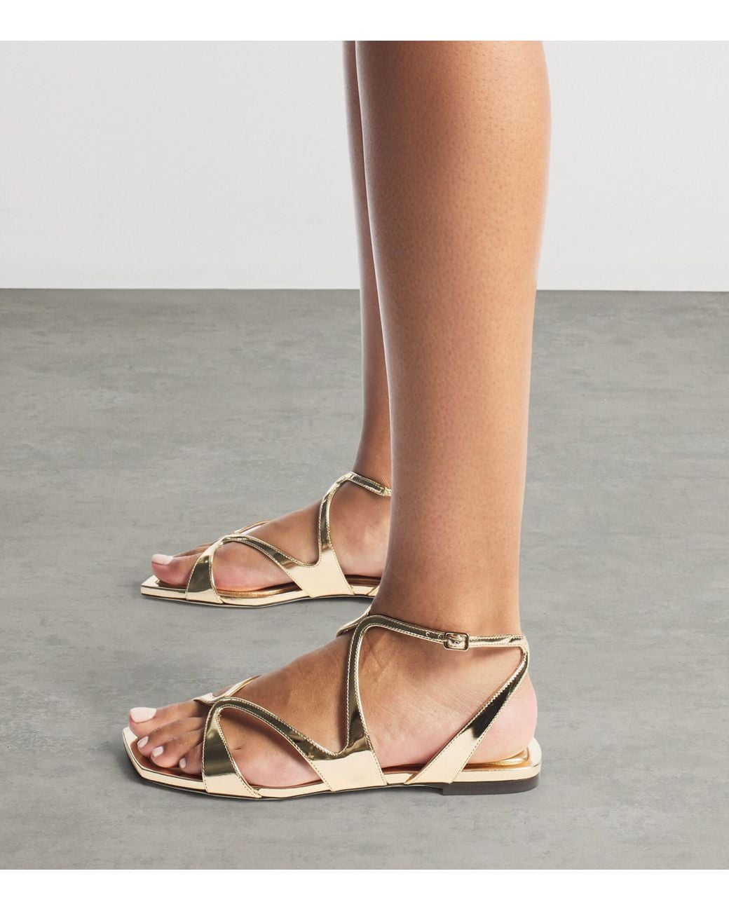 Jimmy Choo Natural Ayla Leather Sandals