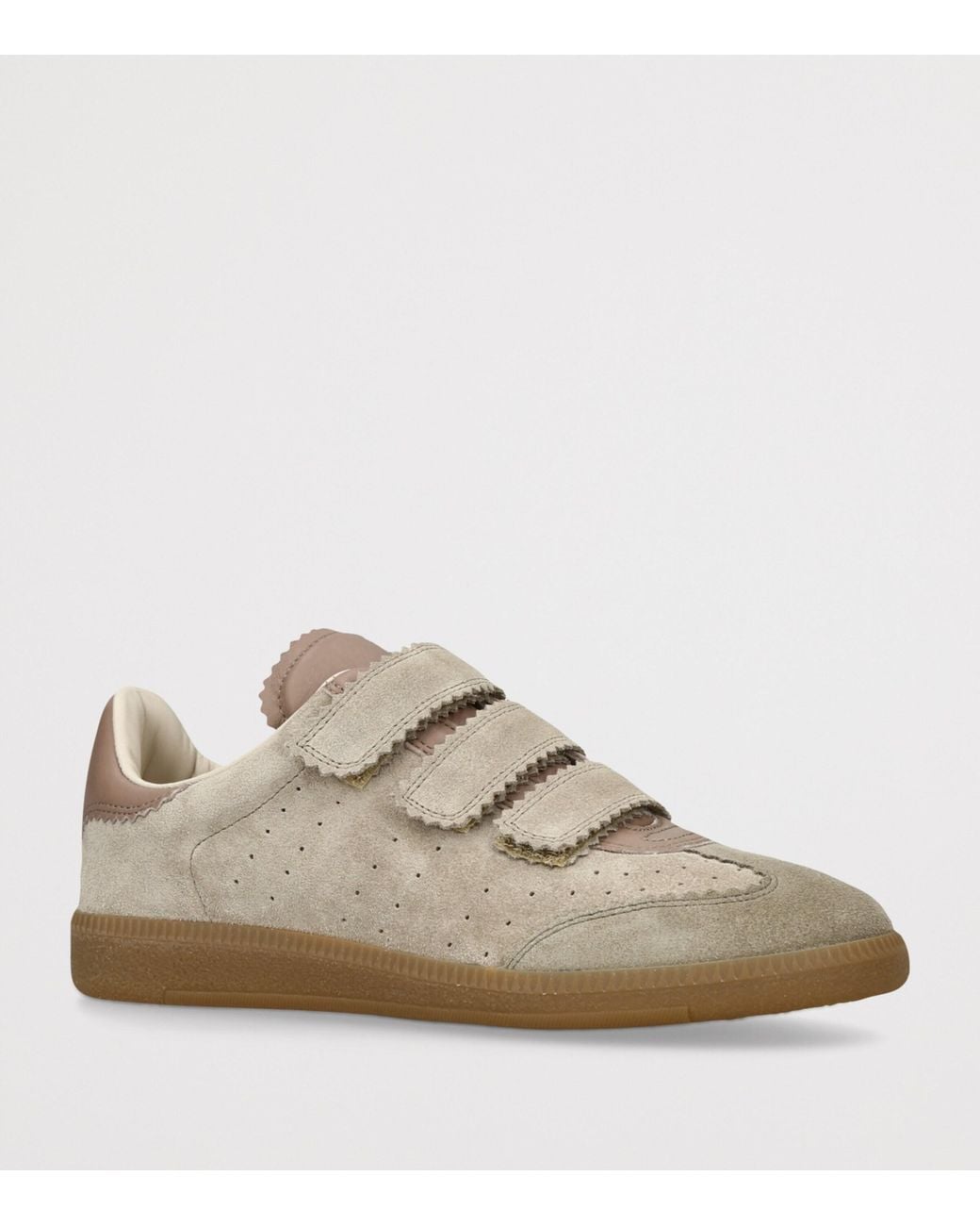 Isabel Marant Brown Suede Velcro Beth Sneakers