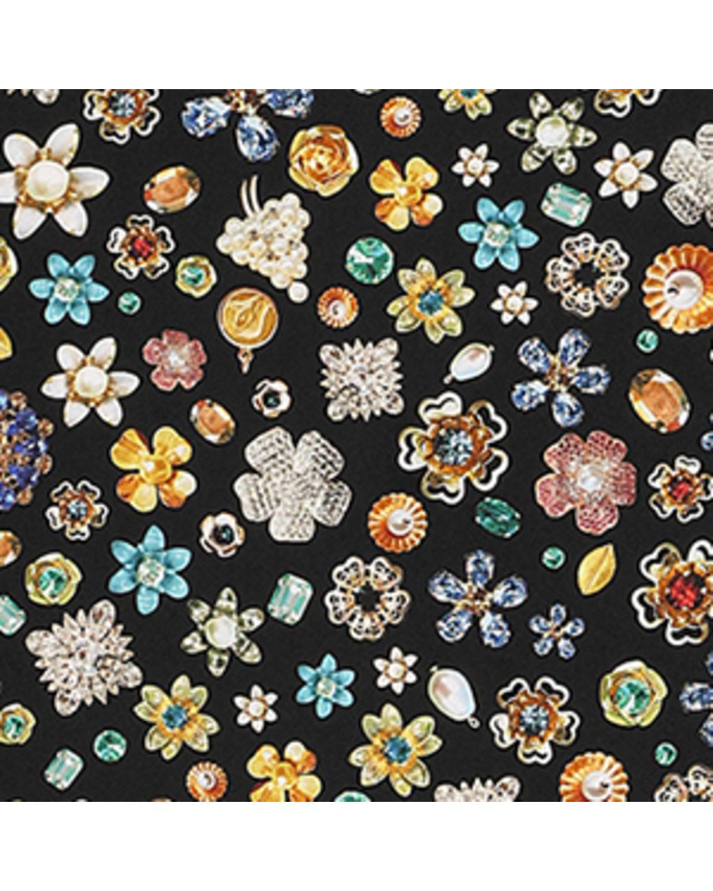 Dolce & Gabbana Black Silk Jewellery Print Scarf